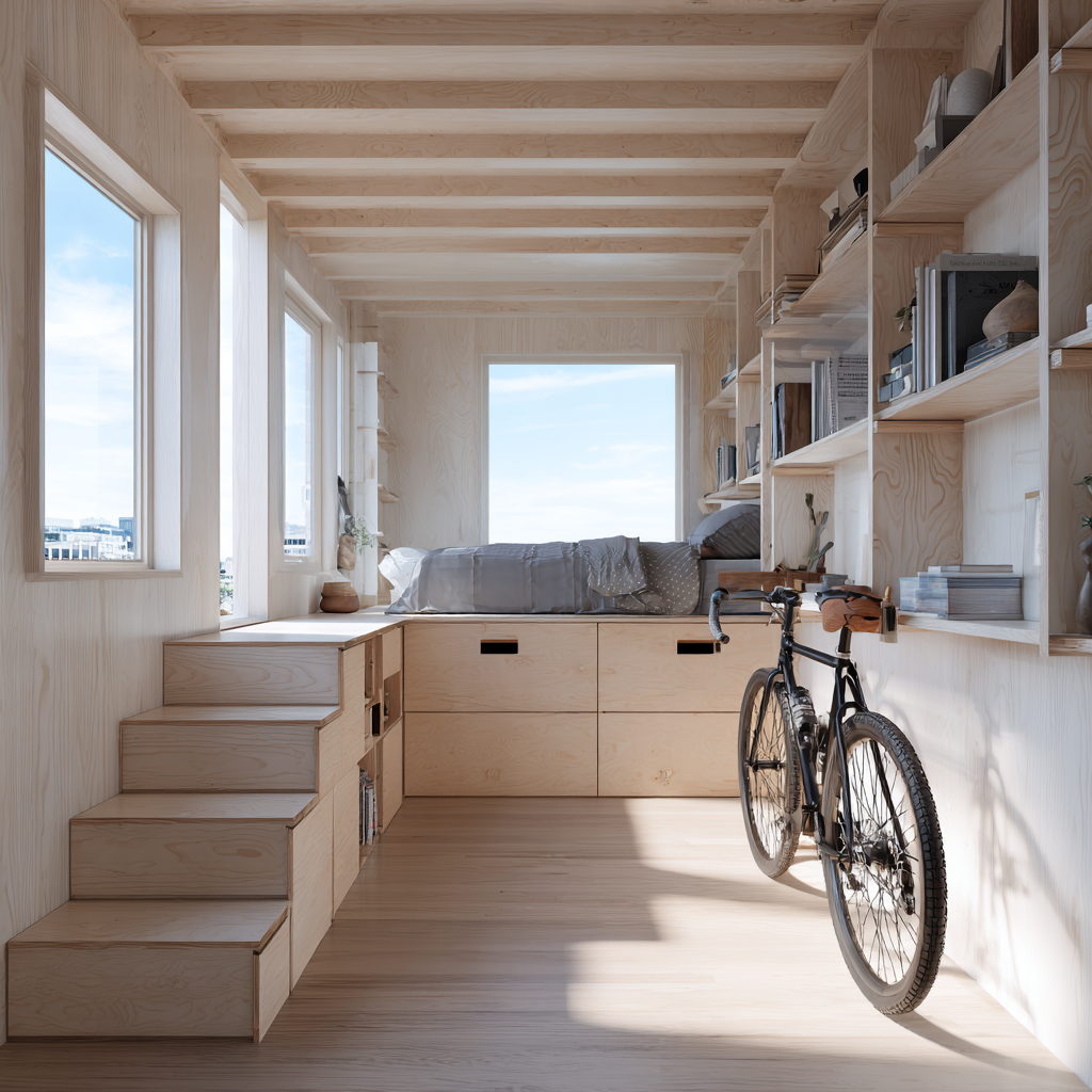 Timber-frame home interior